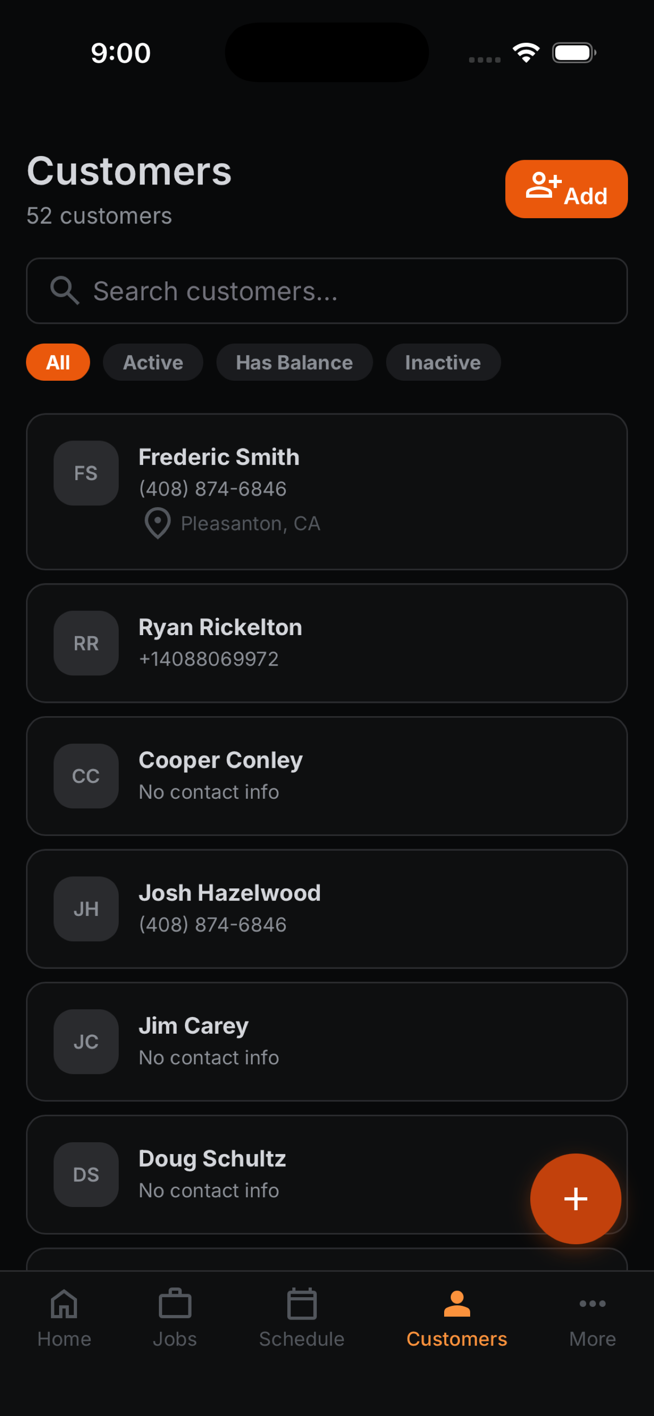 Customer record